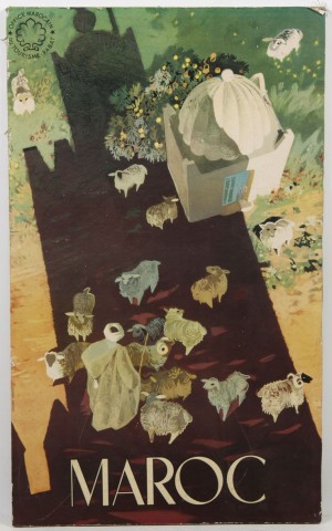 Vintage Moroccan travel poster